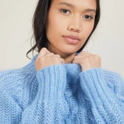 Maison Montagut Pull Col Montant Zippe En Mohair - Gilda><noscript><img width=