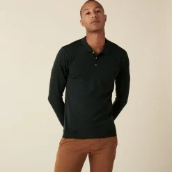 Maison Montagut Pull Col Polo Avec Logo En Laine Merinos - Eni><noscript><img width=