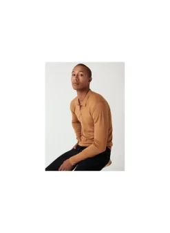 Maison Montagut Pull Col Polo Avec Logo En Laine Merinos - Eni><noscript><img width=