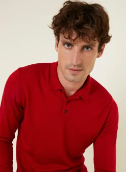 Maison Montagut Pull Col Polo Avec Logo En Laine Merinos - Eni><noscript><img width=