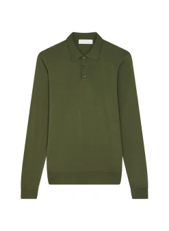 Maison Montagut Pull Col Polo Avec Logo En Laine Merinos - Eni><noscript><img width=