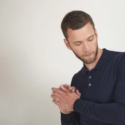 Maison Montagut Pull Col Polo En Laine Merinos - Beni><noscript><img width=