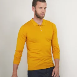 Maison Montagut Pull Col Polo En Laine Merinos - Beni><noscript><img width=