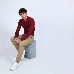 Maison Montagut Pull Col Polo En Laine Merinos - Beni><noscript><img width=