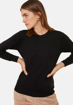 Maison Montagut Pull Col Rond A Point Jersey En Laine Merinos - Asena><noscript><img width=