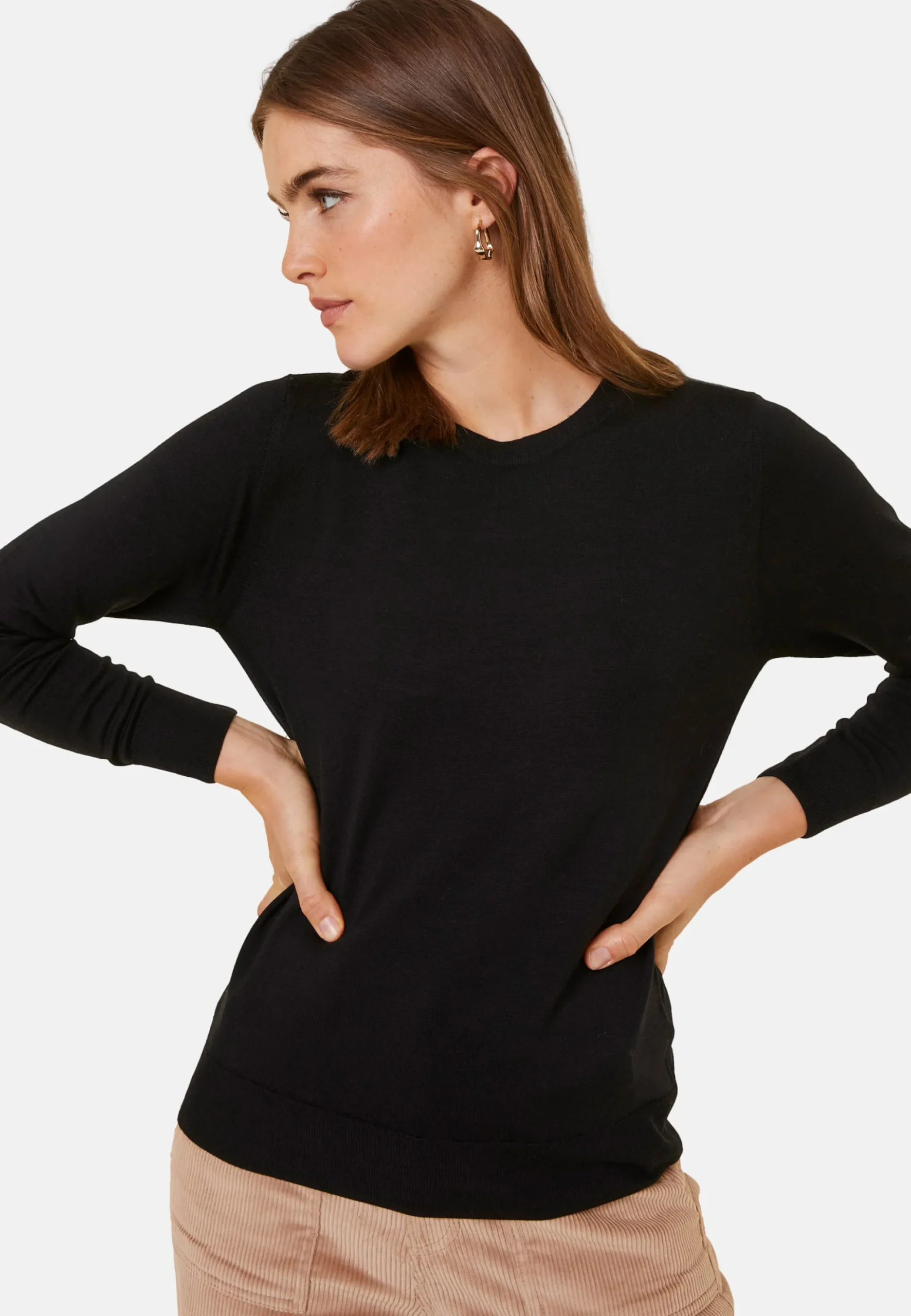 Maison Montagut Pull Col Rond A Point Jersey En Laine Merinos - Asena>Femme Pulls