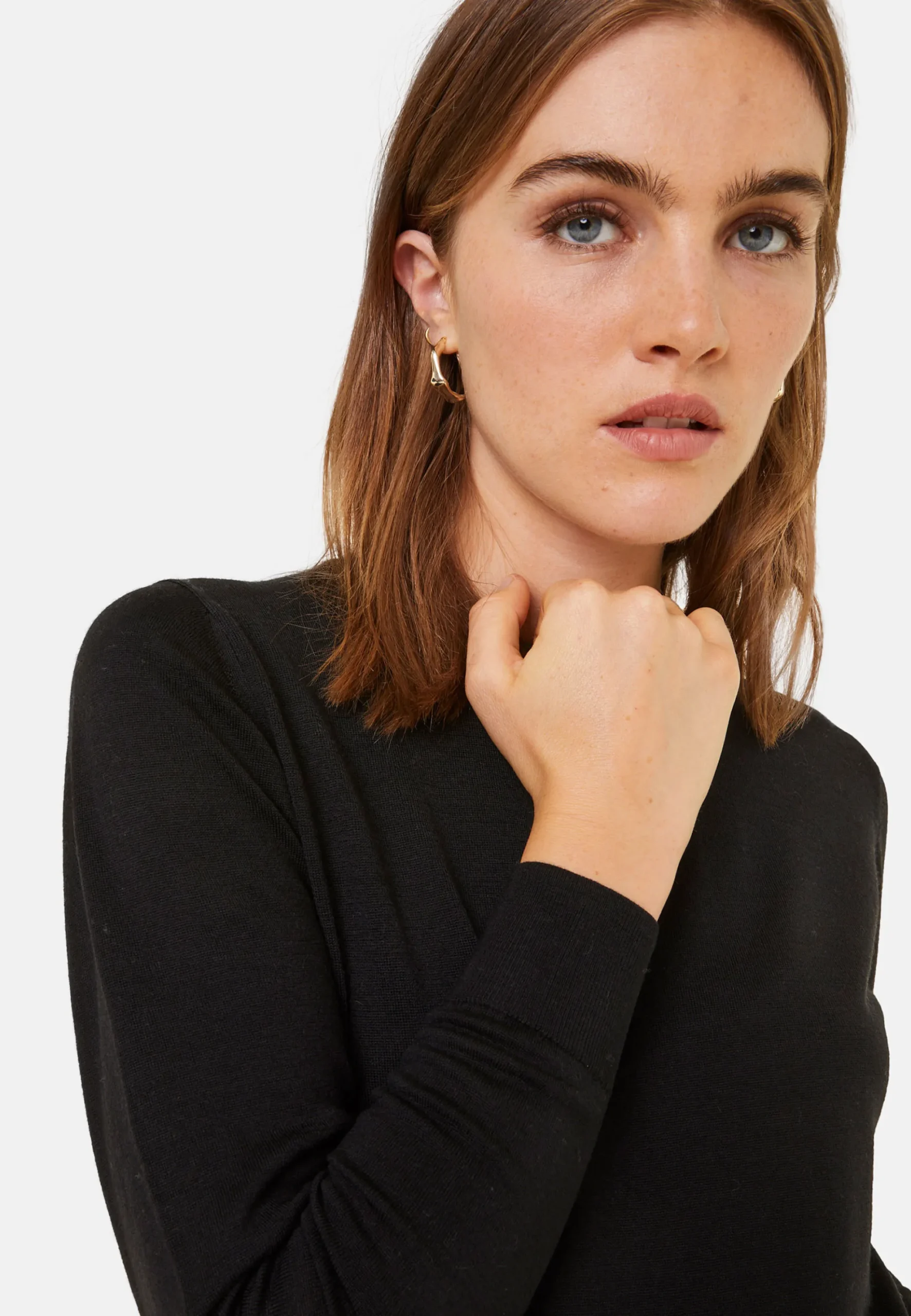 Maison Montagut Pull Col Rond A Point Jersey En Laine Merinos - Asena>Femme Pulls