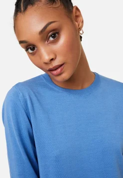 Maison Montagut Pull Col Rond A Point Jersey En Laine Merinos - Asena><noscript><img width=