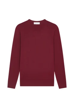 Maison Montagut Pull Col Rond A Point Jersey En Laine Merinos - Asena><noscript><img width=