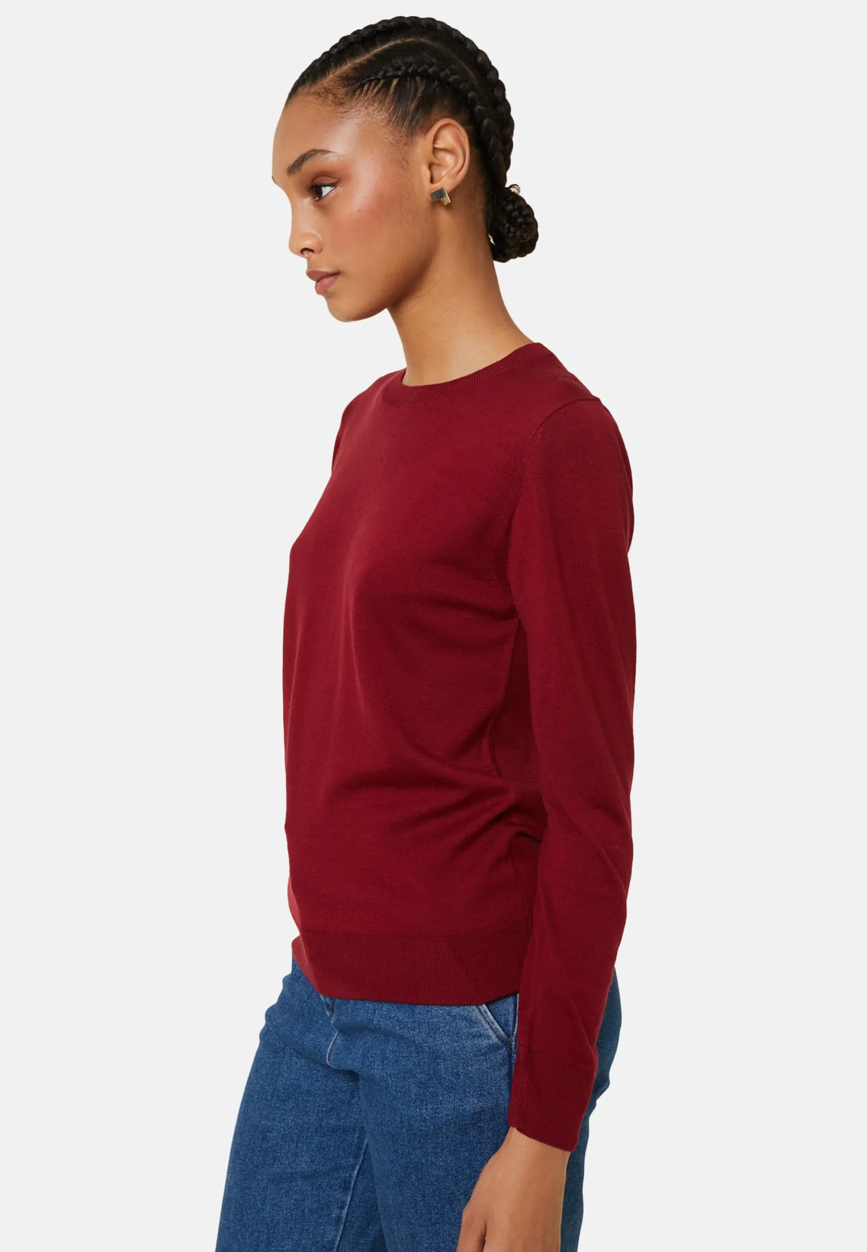 Maison Montagut Pull Col Rond A Point Jersey En Laine Merinos - Asena>Femme Pulls