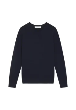 Maison Montagut Pull Col Rond A Point Jersey En Laine Merinos - Asena><noscript><img width=