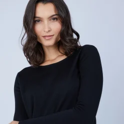 Maison Montagut Pull Col Rond Avec Fentes En Laine Merinos - Betina><noscript><img width=