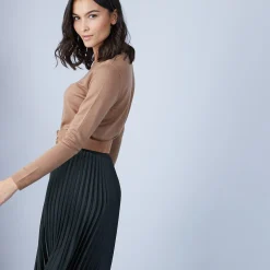 Maison Montagut Pull Col Rond Avec Fentes En Laine Merinos - Betina><noscript><img width=