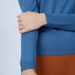 Maison Montagut Pull Col Rond Avec Fentes En Laine Merinos - Betina><noscript><img width=