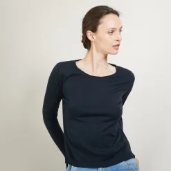 Maison Montagut Pull Col Rond Avec Fentes En Laine Merinos - Betina><noscript><img width=