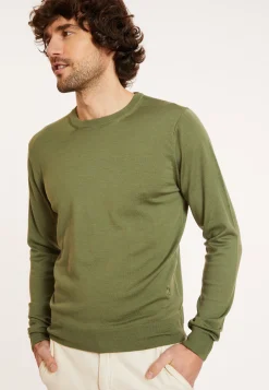 Maison Montagut Pull Col Rond Avec Logo En Laine Merinos - Eddie><noscript><img width=