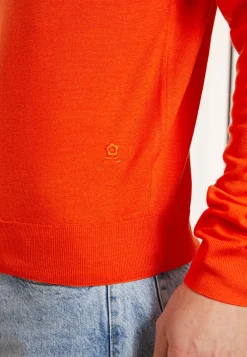 Maison Montagut Pull Col Rond Avec Logo En Laine Merinos - Eddie><noscript><img width=