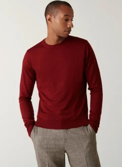 Maison Montagut Pull Col Rond Avec Logo En Laine Merinos - Eddie>Homme Pulls