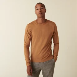 Maison Montagut Pull Col Rond Avec Logo En Laine Merinos - Eddie><noscript><img width=