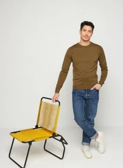 Maison Montagut Pull Col Rond Avec Logo En Laine Merinos - Eddie><noscript><img width=