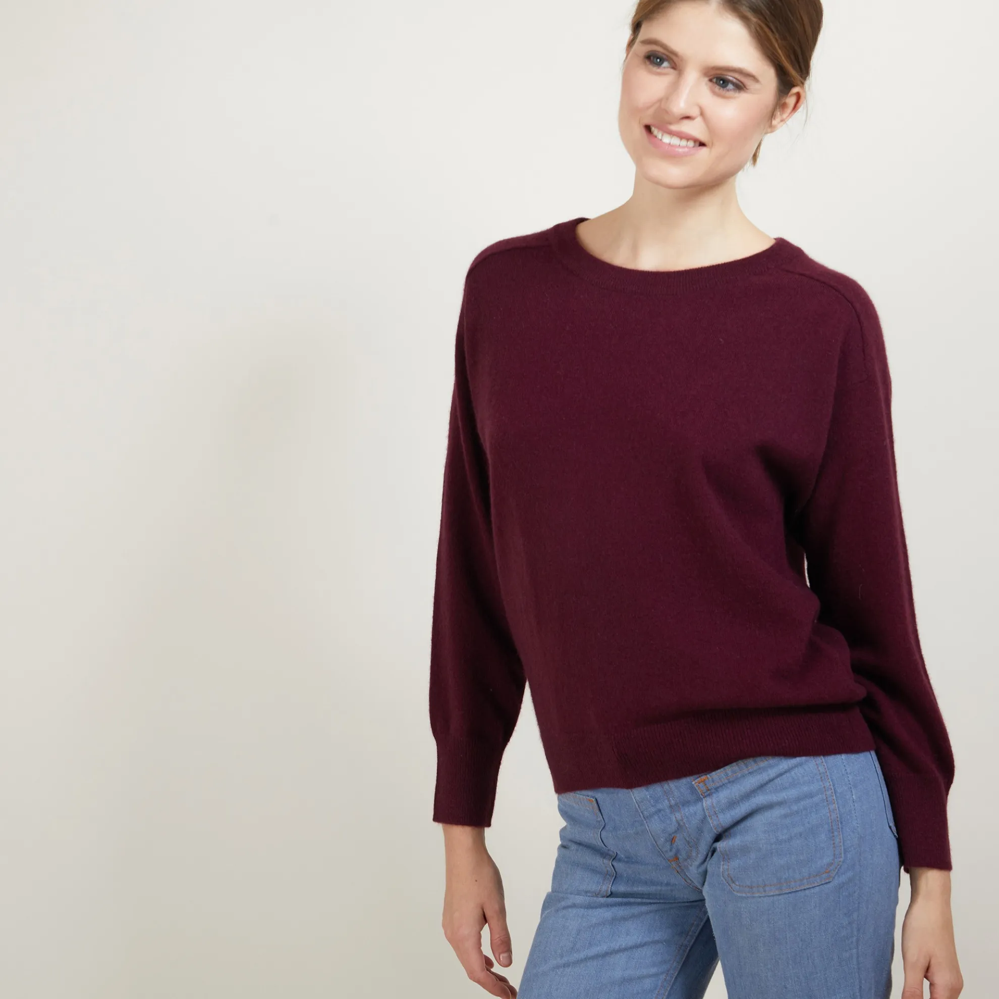 Maison Montagut Pull Col Rond Emmanchures Marteau En Cachemire - Bree>Femme Pulls