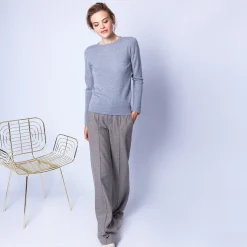 Maison Montagut Pull Col Rond En Cachemire Intemporel - Evana><noscript><img width=