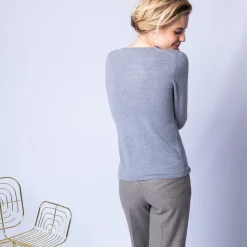 Maison Montagut Pull Col Rond En Cachemire Intemporel - Evana><noscript><img width=