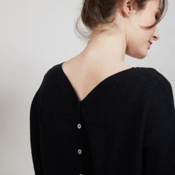 Maison Montagut Pull Col Rond En Cachemire Lin - Ambre><noscript><img width=