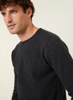 Maison Montagut Pull Col Rond En Cachemire Finitions Roulotees - Ernest><noscript><img width=