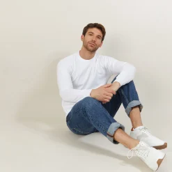 Maison Montagut Pull Col Rond En Coton - Balboa><noscript><img width=