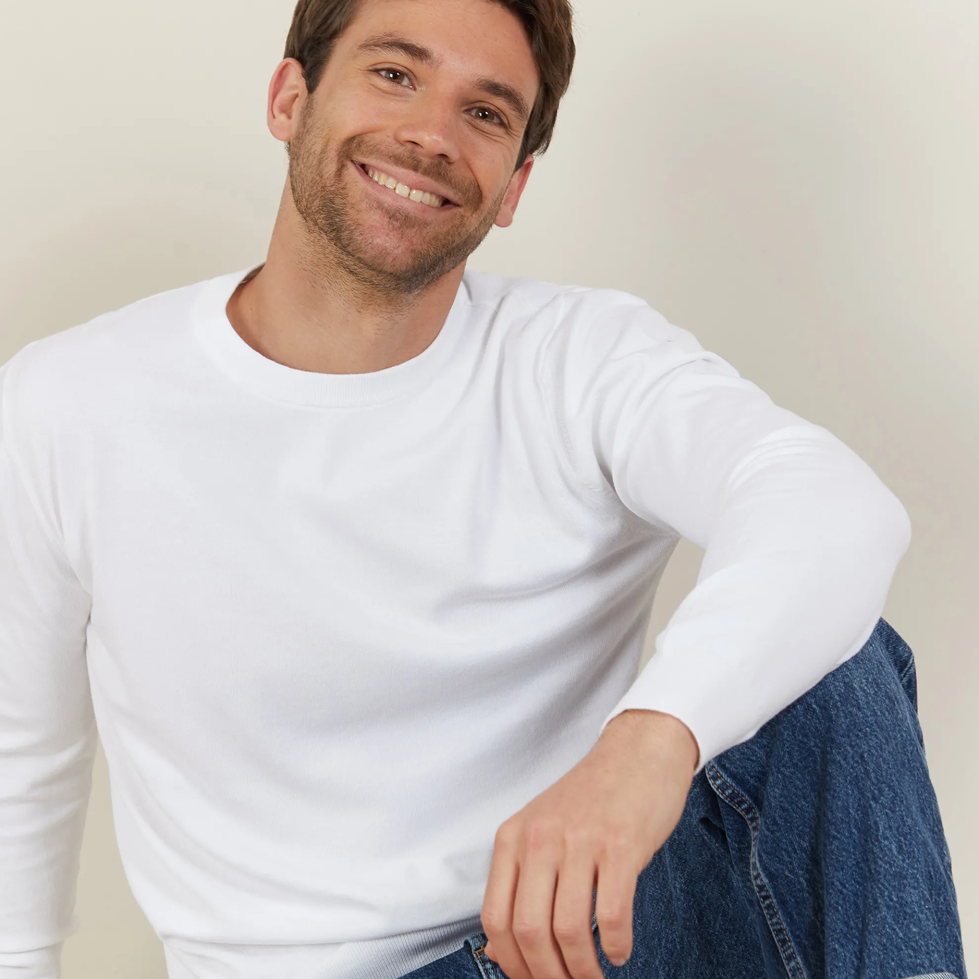 Maison Montagut Pull Col Rond En Coton - Balboa>Homme Pulls