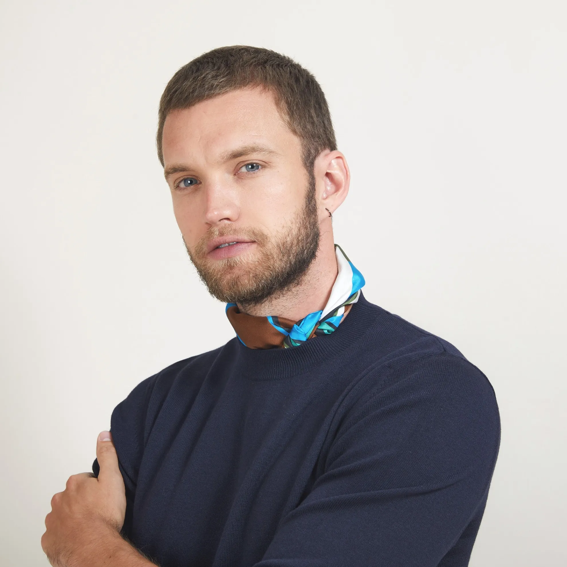 Maison Montagut Pull Col Rond En Coton Cachemire - Burton>Homme Pulls