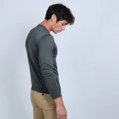 Maison Montagut Pull Col Rond En Laine Et Soie - Barsam><noscript><img width=