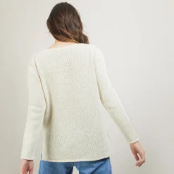 Maison Montagut Pull Col Rond En Laine Et Soie - Bajira><noscript><img width=