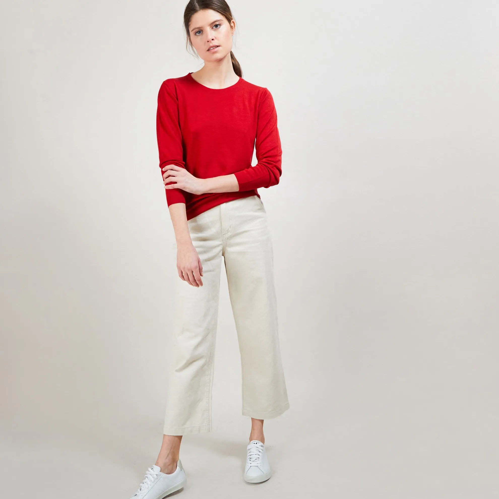 Maison Montagut Pull Col Rond En Laine Merinos - Balneo>Femme Pulls