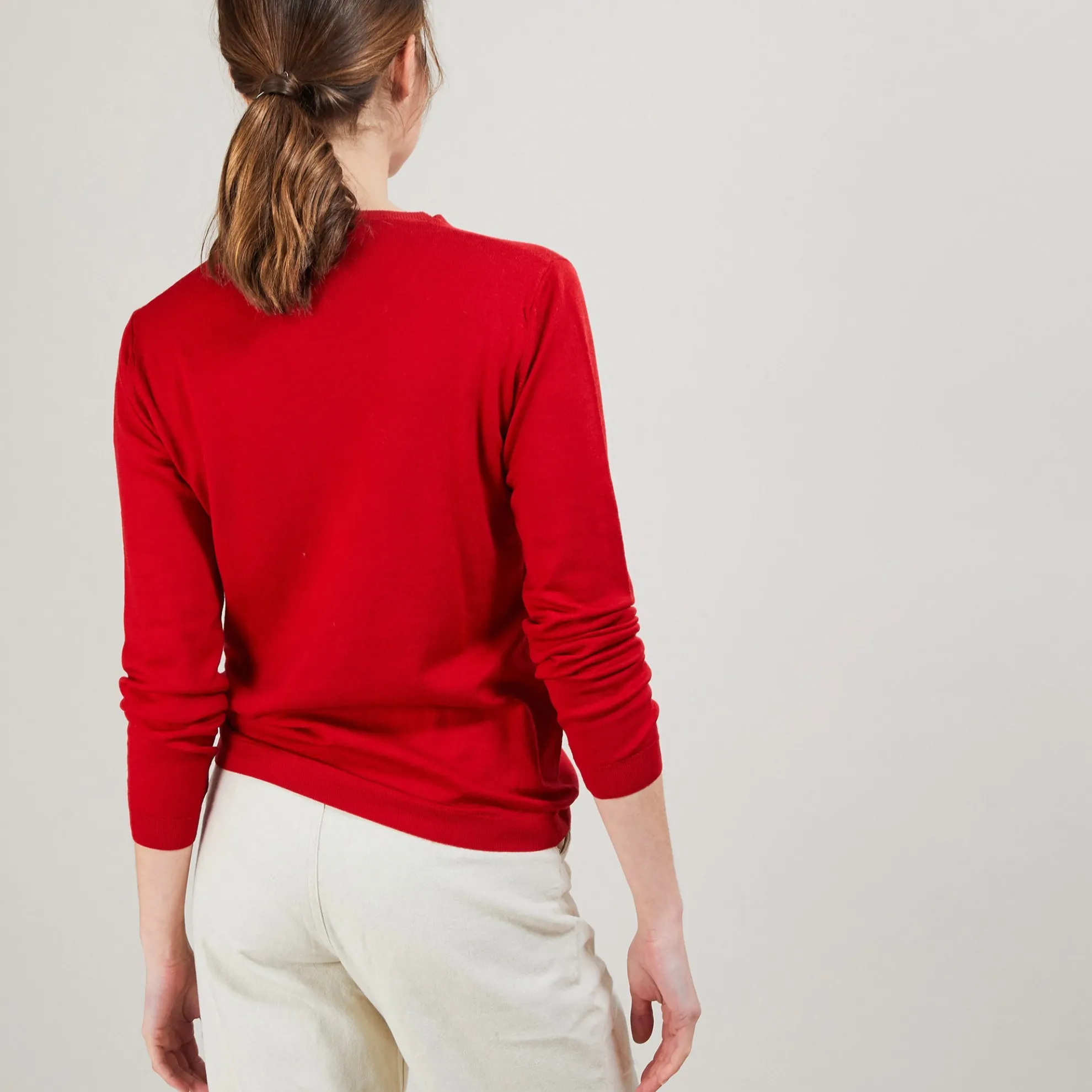 Maison Montagut Pull Col Rond En Laine Merinos - Balneo>Femme Pulls