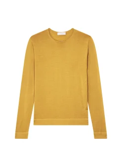 Maison Montagut Pull Col Rond En Laine Merinos Finitions Roulotees - Rythme>Homme Pulls