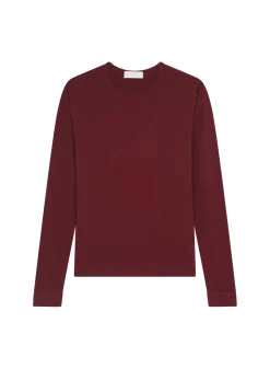 Maison Montagut Pull Col Rond En Laine Merinos Finitions Roulotees - Rythme><noscript><img width=