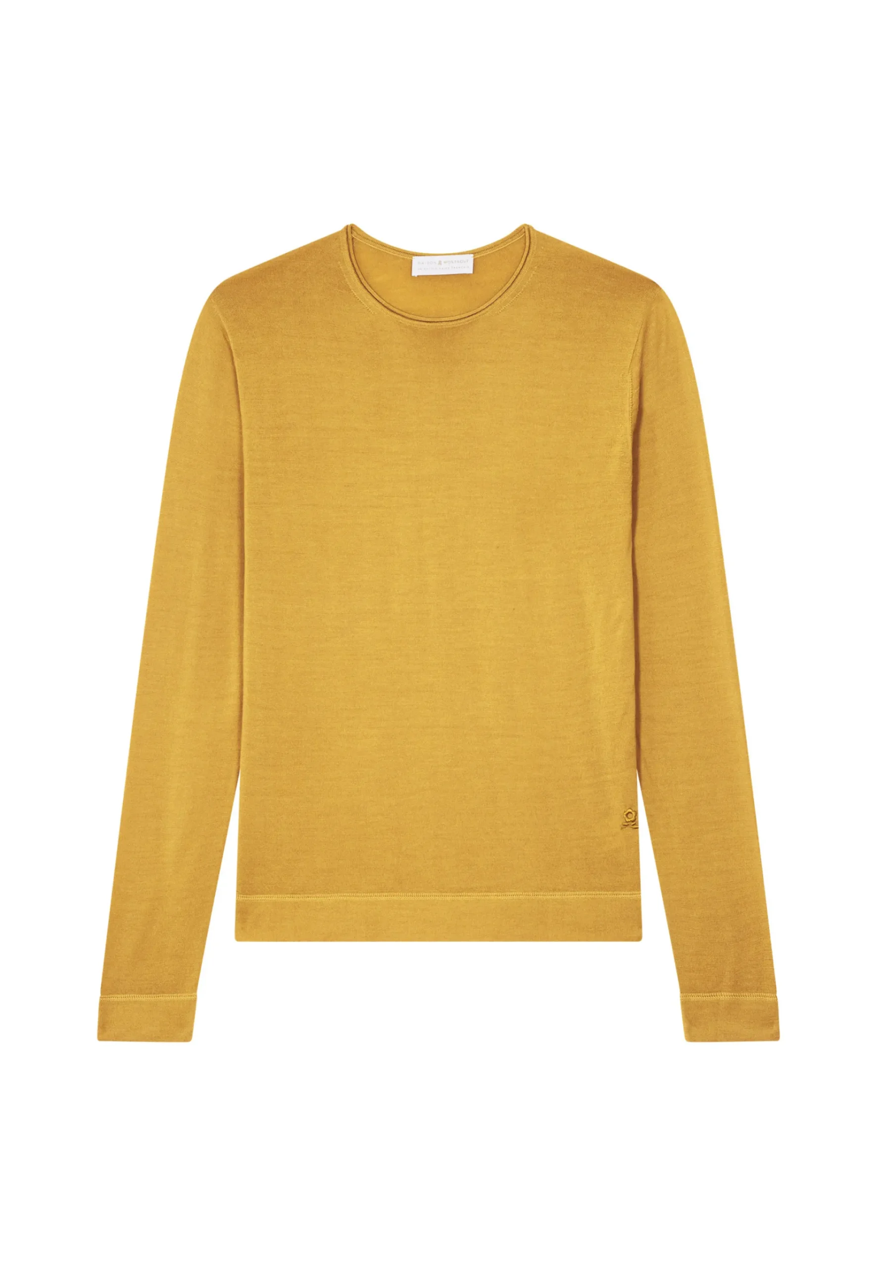 Maison Montagut Pull Col Rond En Laine Merinos Finitions Roulotees - Rythme>Homme Pulls