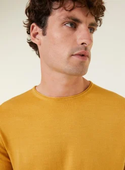 Maison Montagut Pull Col Rond En Laine Merinos Finitions Roulotees - Rythme><noscript><img width=