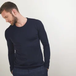 Maison Montagut Pull Col Rond En Laine Merinos - Bardem><noscript><img width=