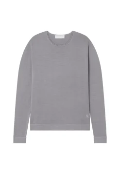 Maison Montagut Pull Col Rond En Laine Merinos Finitions Roulotees - Rythme><noscript><img width=