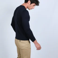 Maison Montagut Pull Col Rond En Laine Merinos - Bardem><noscript><img width=