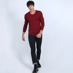 Maison Montagut Pull Col Rond En Laine Merinos - Bardem><noscript><img width=