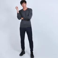 Maison Montagut Pull Col Rond En Laine Merinos - Bardem><noscript><img width=