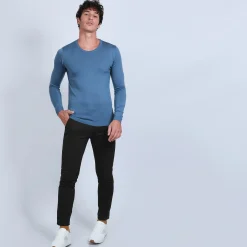 Maison Montagut Pull Col Rond En Laine Merinos - Bardem><noscript><img width=