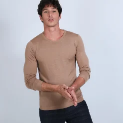 Maison Montagut Pull Col Rond En Laine Merinos - Bardem><noscript><img width=