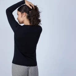 Maison Montagut Pull Col Rond En Laine Merinos - Berenice><noscript><img width=