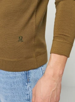 Maison Montagut Pull Col Rond En Laine Merinos Finitions Roulotees - Rythme><noscript><img width=