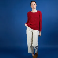 Maison Montagut Pull Col Rond En Soie Coton Et Laine - Benji><noscript><img width=